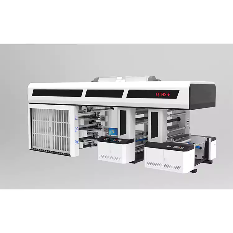 6 Dathanna Servo Drive Cineál Fearas Drum Lárnach Meaisín Priontála Flexo Cineál Muinchille