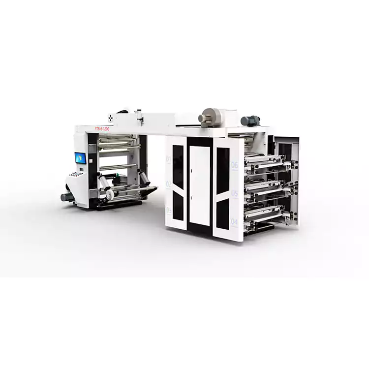 Printéir Flexographic Ardluais Il Dathanna Mála Plaisteacha Meaisín Priontála Cineál Stack